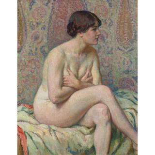 Théo Van Rysselberghe - Nu Assis (Maude)