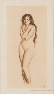 Theo van Rysselberghe - Nu debout, baigneuse