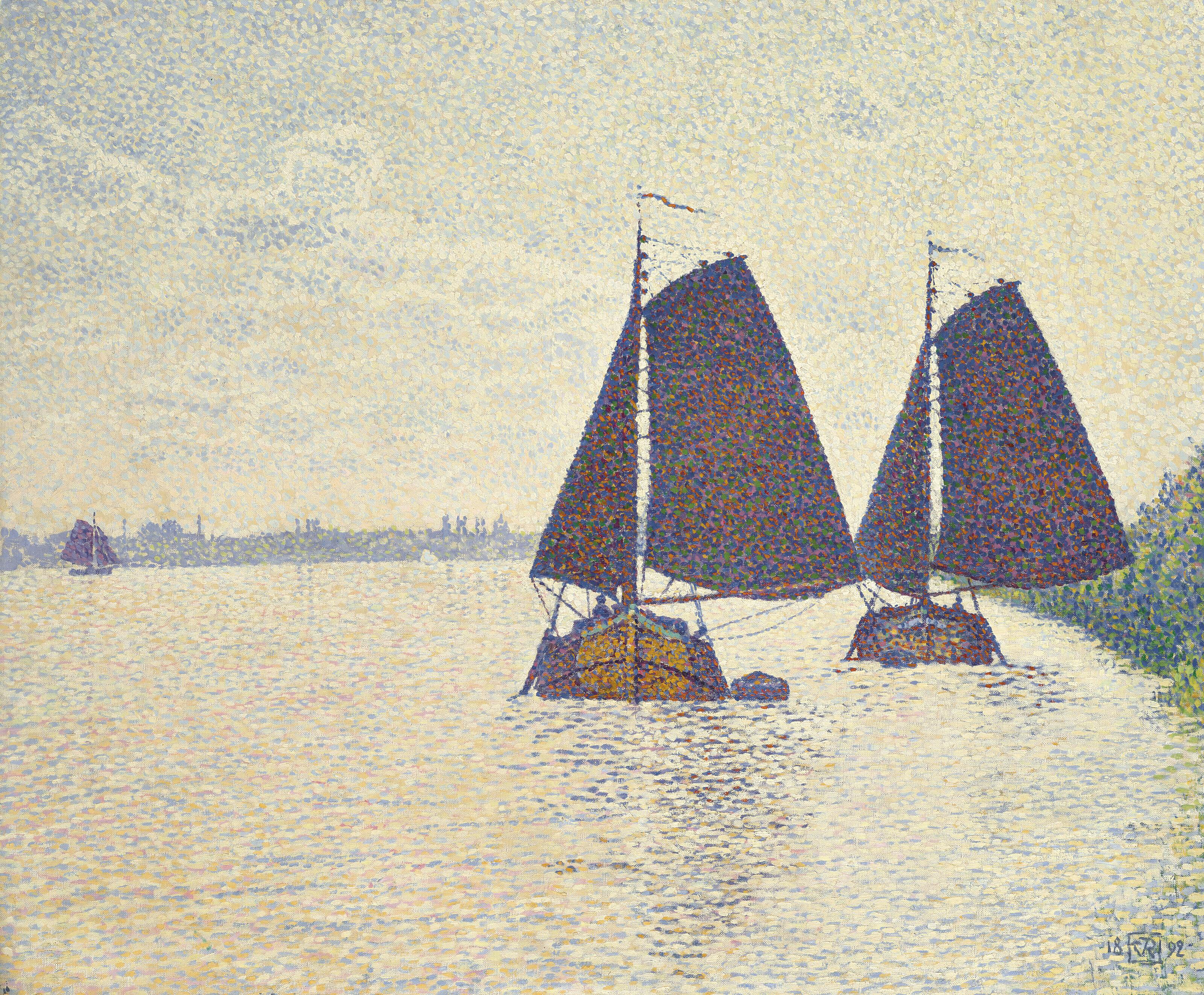 Theo van Rysselberghe - Péniches sur l’Escaut