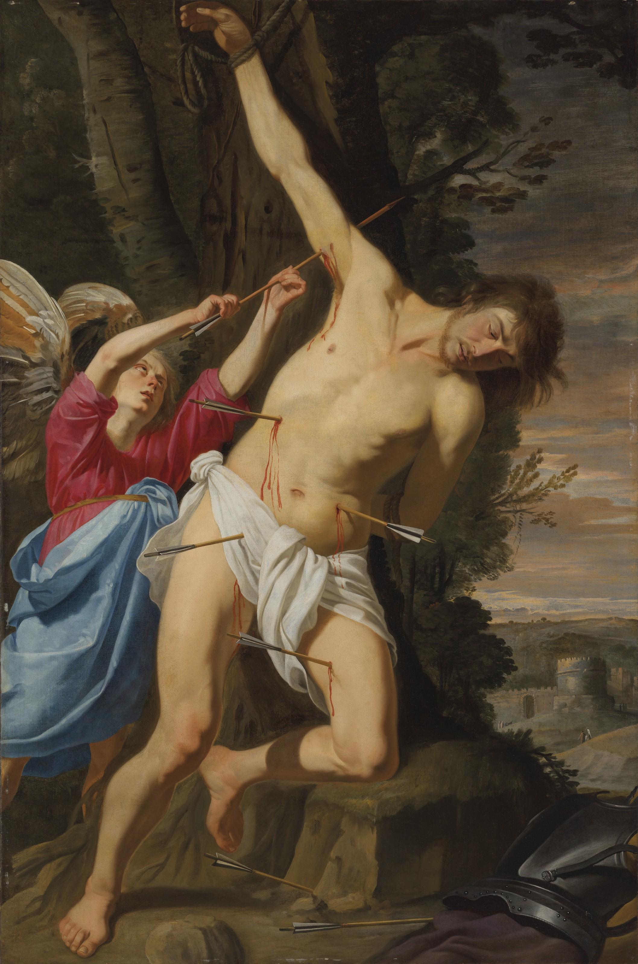 Theodoor Rombouts - Saint Sebastian healed by an angel