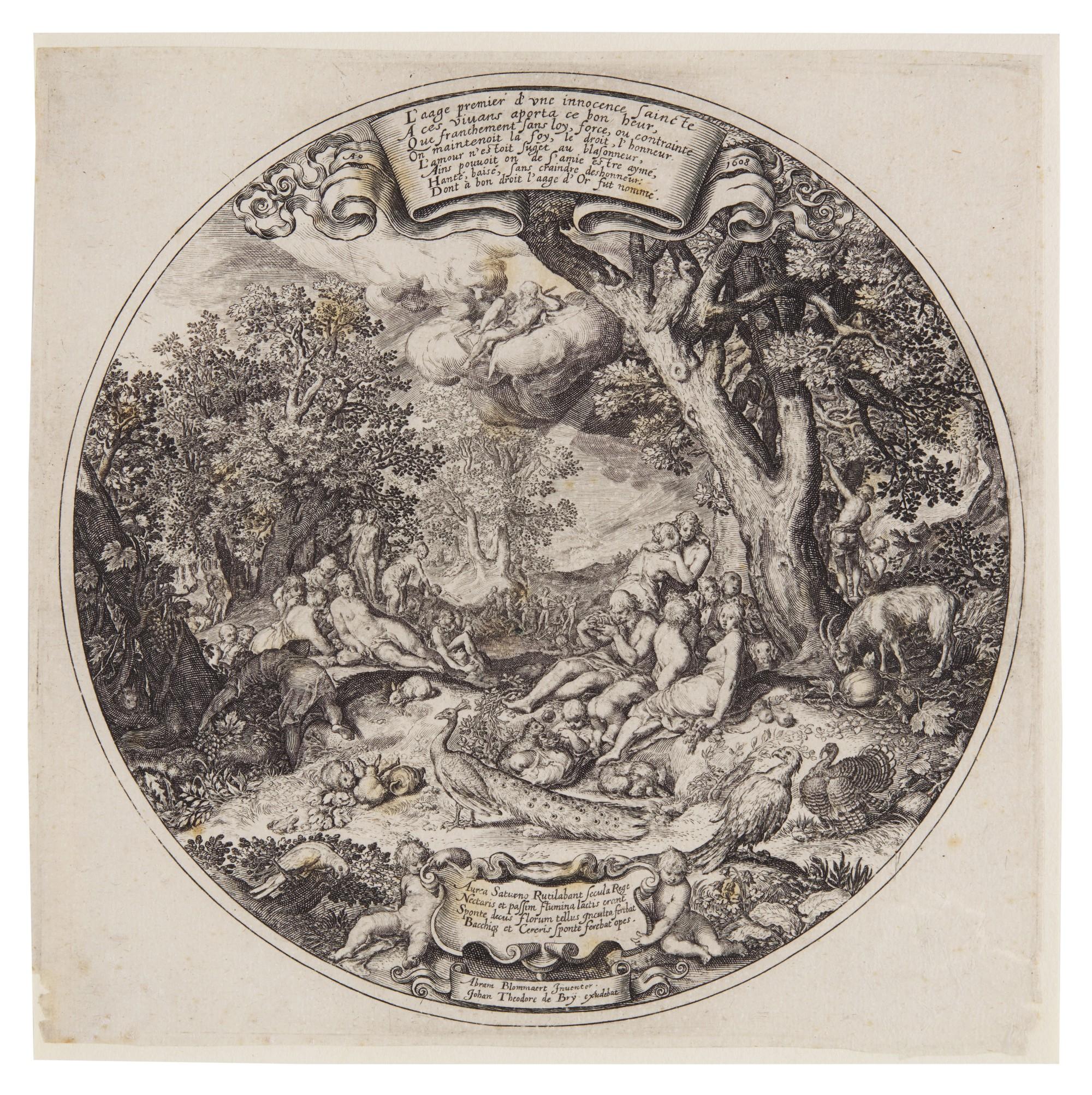 Theodor de Bry - The Golden Age (After Abraham Bloemaert and Nicolaes de Bruyn) (Hollstein 14)