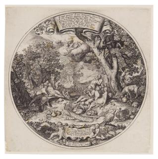 Theodor de Bry - The Golden Age (After Abraham Bloemaert and Nicolaes de Bruyn) (Hollstein 14)