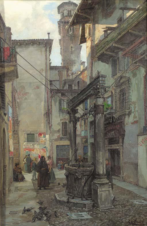 Theodor Groll - A waterwell in Verona