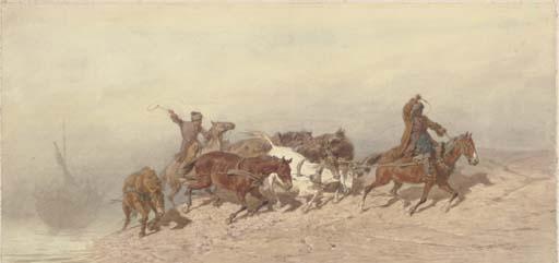 Theodor Horschelt - Barge-haulers