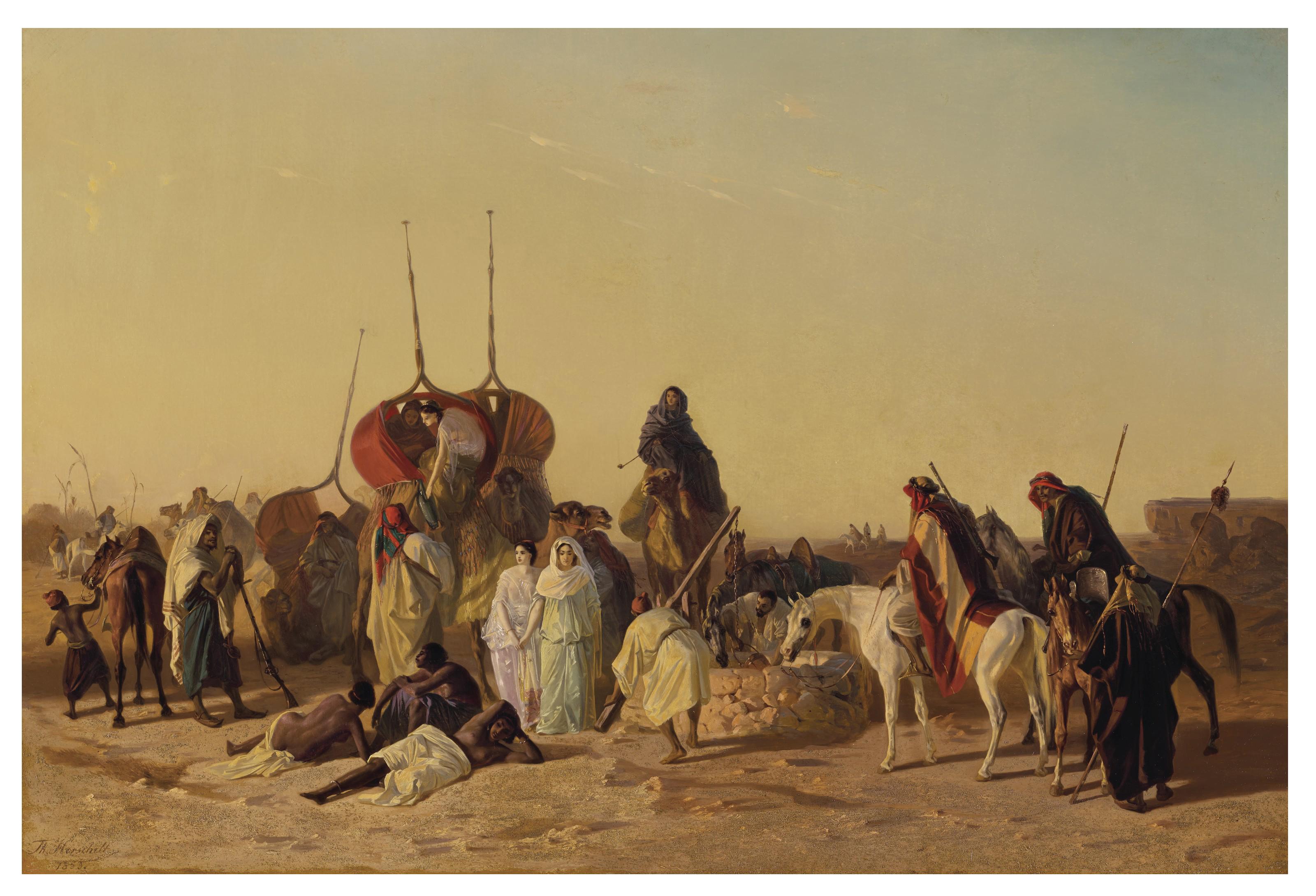 Theodor Horschelt - Caravan in the Desert