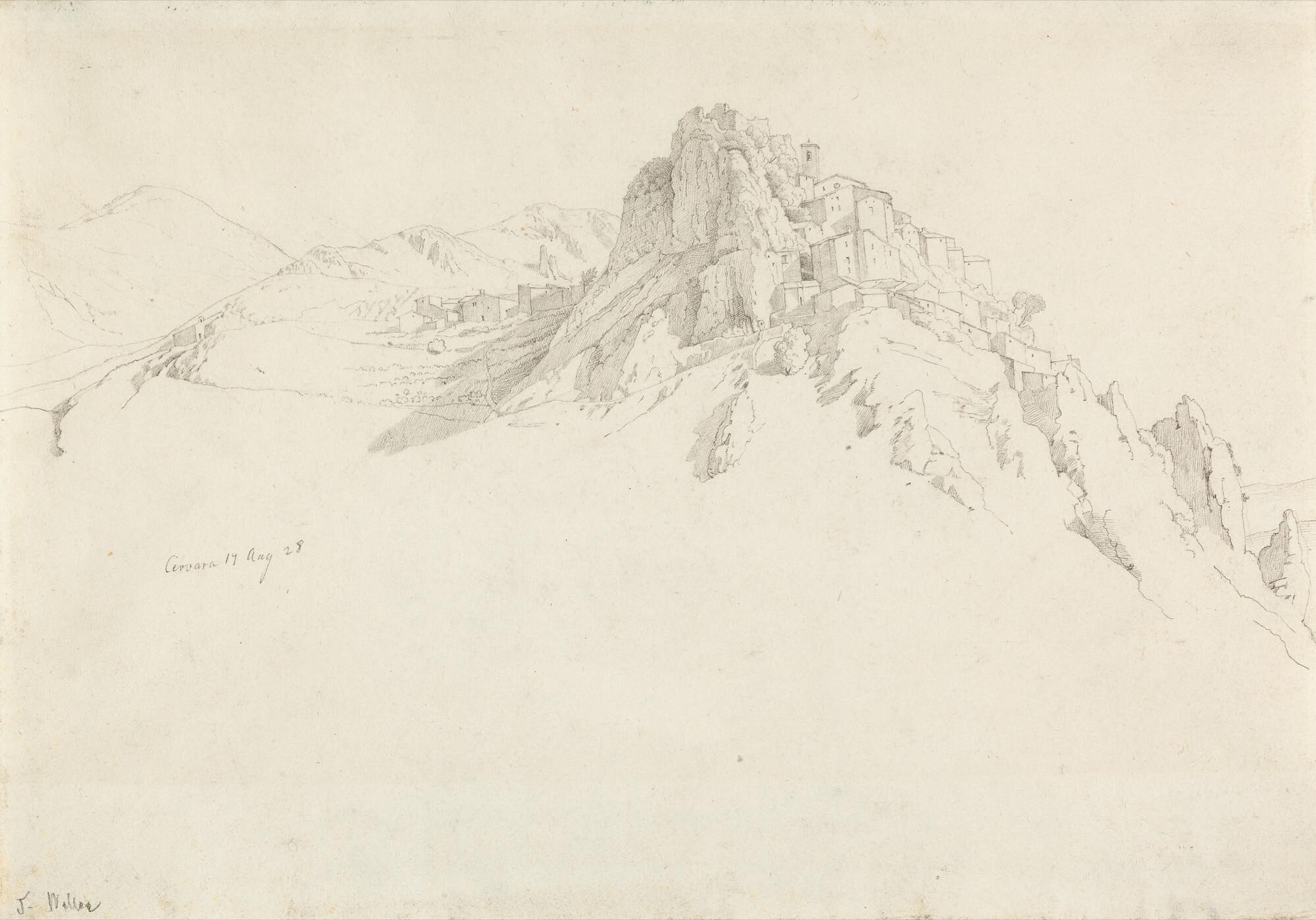 Theodor Leopold Weller - Blick auf Cervara.