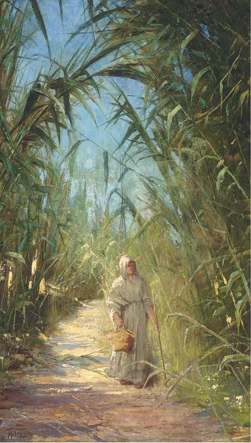 Théodor Ohlsen - A woman in a South American sugar plantation