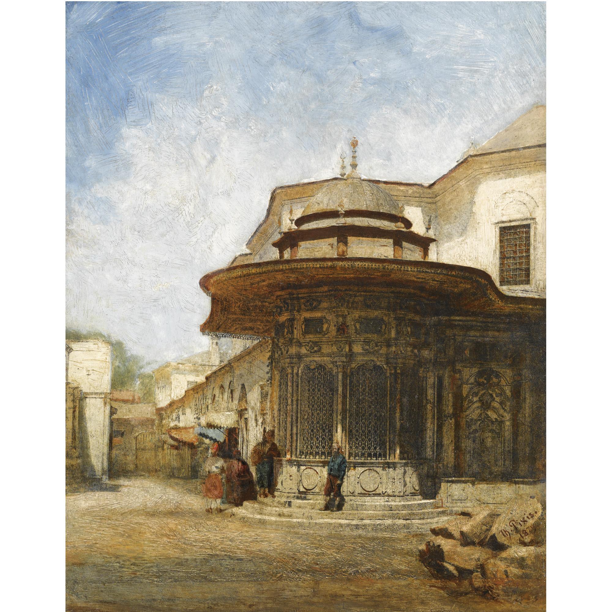 Theodor Pixis - German An Ottoman Kiosk On Alemdar Caddesi, Constantinople