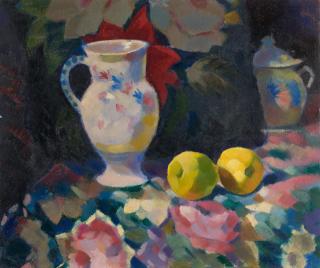 Theodor Werner - Stillleben mit Krug und Quitten