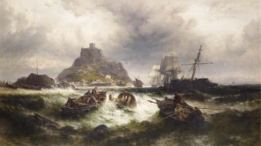 Theodore Alexander Weber - Salvaging a Shipwreck off St. Michael\'s Mount