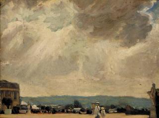 Theodore Casimir Roussel, R.B.A., A.R.E. - A mother and child on a terrace