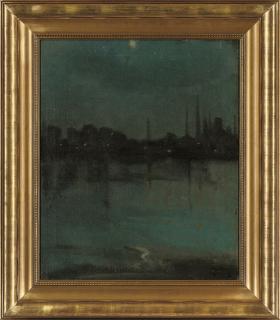 Theodore Casimir Roussel - The Thames by moonlight