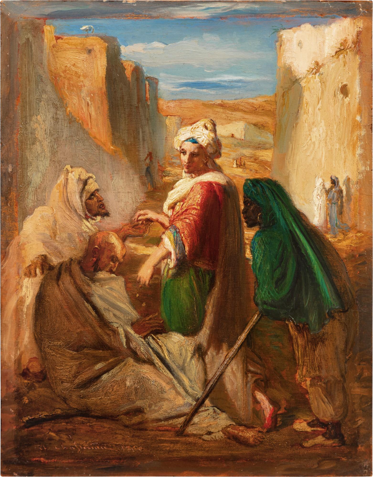 Théodore Chassériau - Caïd faisant l\'aumône à des mendiants