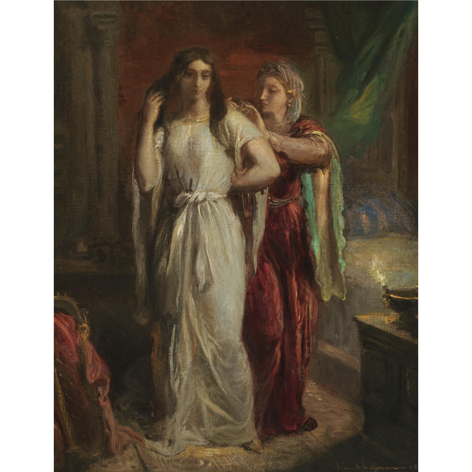 Théodore Chassériau - French Desdemone Se Couchant (Desdemona)