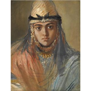 Théodore Chassériau - French Tete De Jeune Algerienne Juive