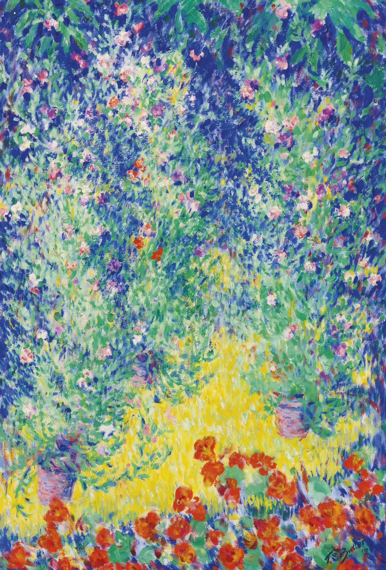 Theodore Earl Butler - Flowers In A Garden