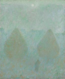 Theodore Earl Butler - Haystacks under Moonlight, Giverny