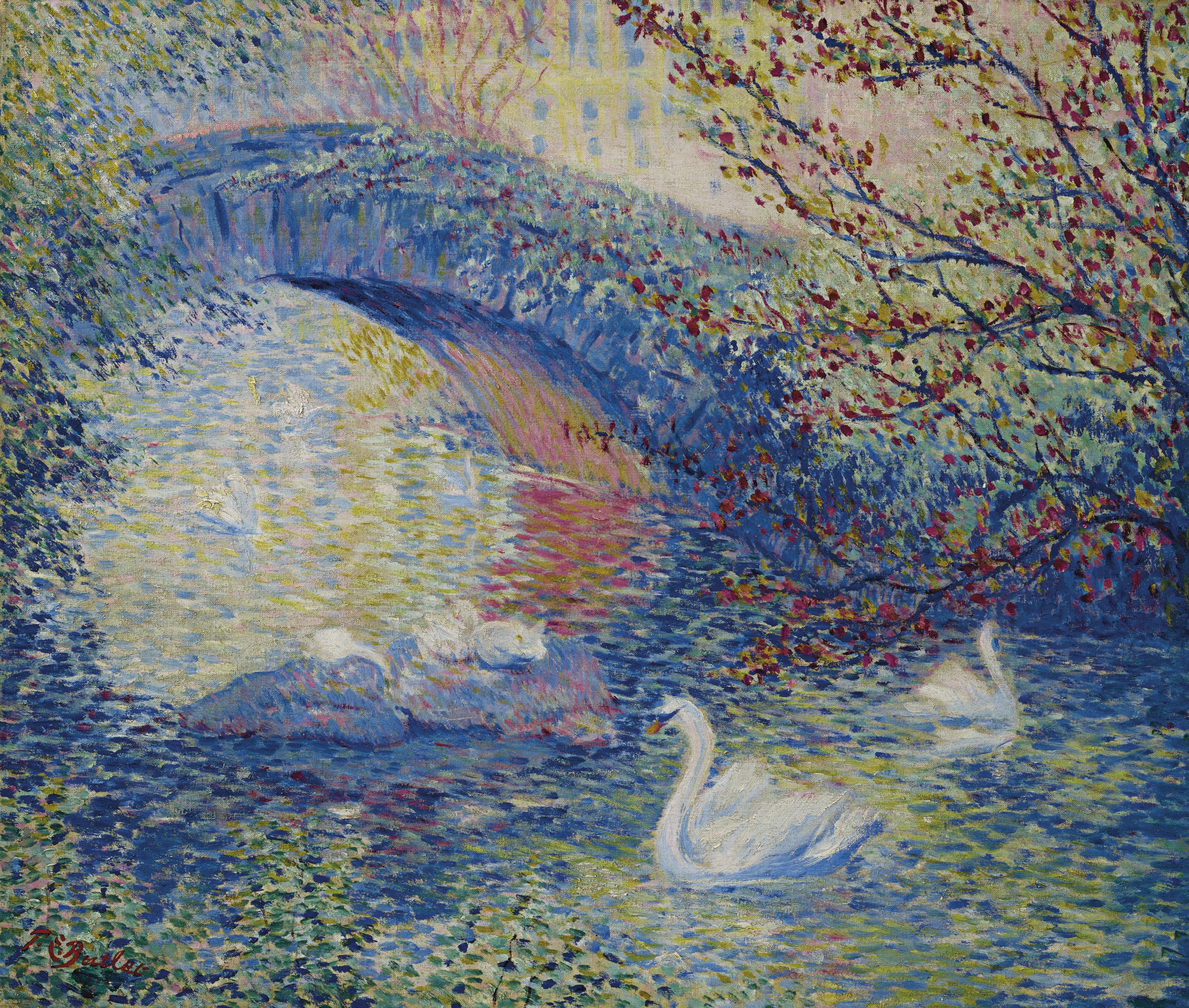 Theodore Earl Butler - Swans, Central Park