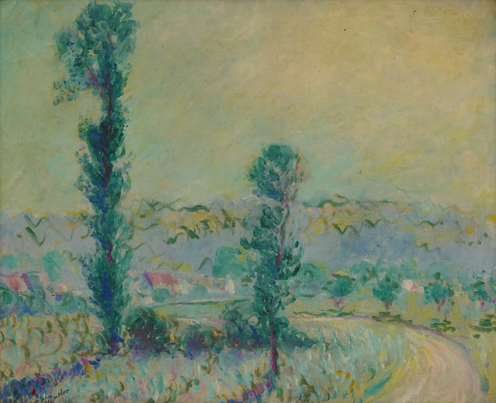 Theodore Earl Butler - Un Petit chemin à Giverny par Vernon dans l\'Eure