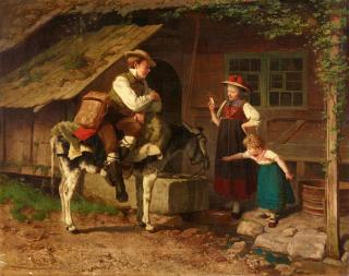 Théodore Gérard - Der Spiegelhändler (Genreszene aus dem Schwarzwald)