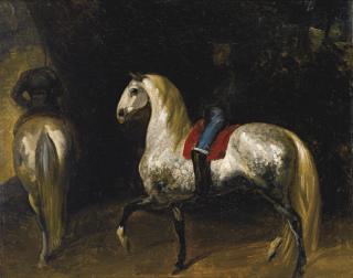 Théodore Géricault - French chevaux Gris Pommelé