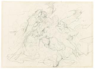 Théodore Géricault - Recto: Descent From The Cross Verso: Venus And Adonis