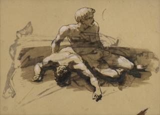 Théodore Géricault - Study For The Raft Of Medusa Middle-Eastern Figure (Verso)