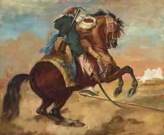 Théodore Géricault - Turc monté sur un cheval alezan brûlé