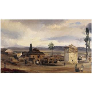 Théodore Gudin - French View Of Athens With The Tower Of The Winds And The Agora