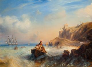 Theodore Gudin - Ships by the coast