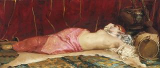 Theodore Jacques Ralli - La concubine endormie: The sleeping concubine