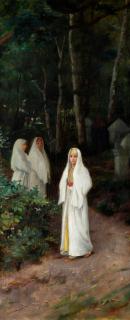 Théodore Jacques Ralli - Promenade au crépuscule, Maroc