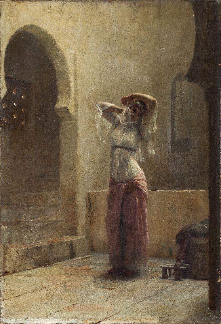 Théodore Jacques Ralli - Young girl in the hamam