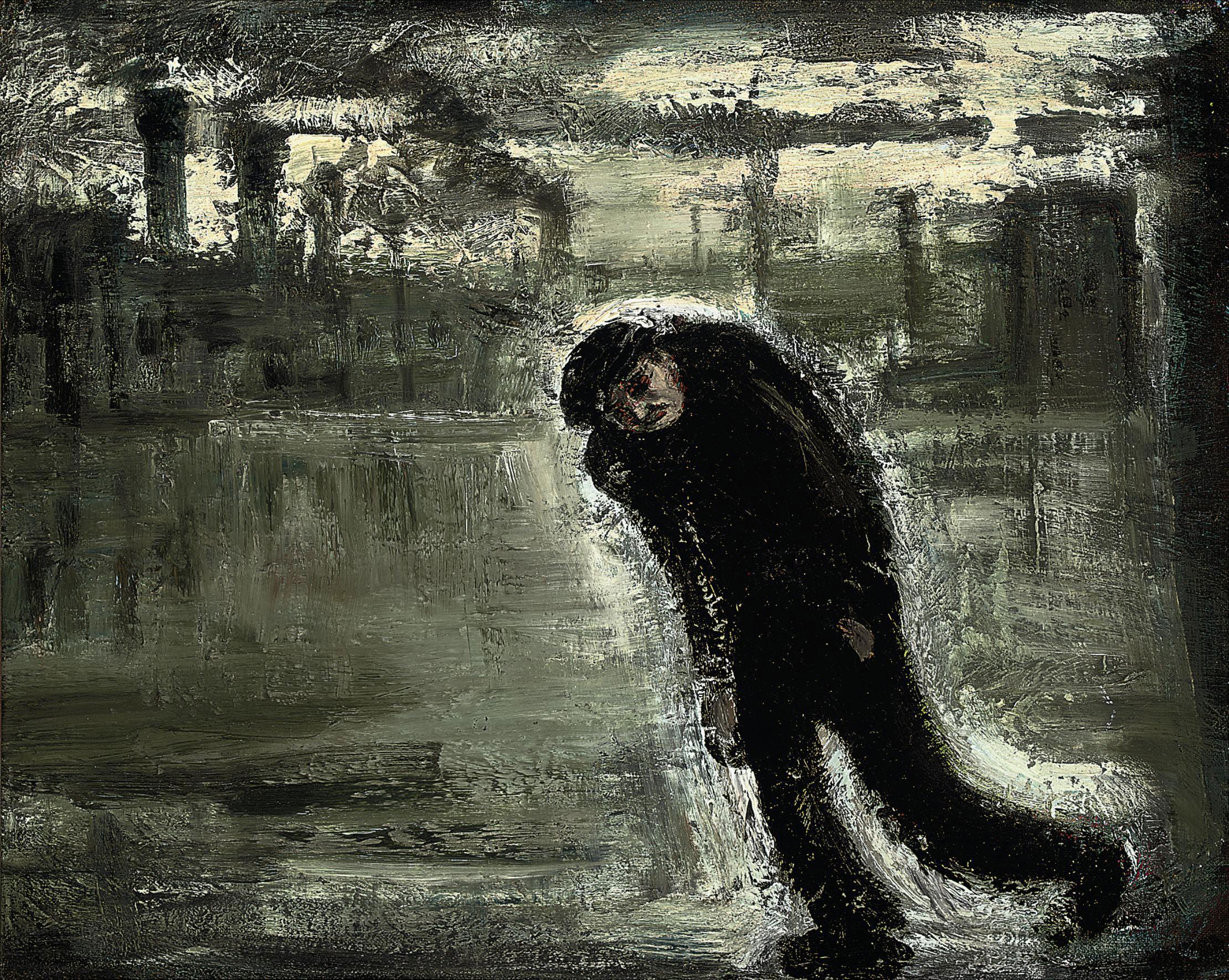 Theodore Major - Figure in industrial scene