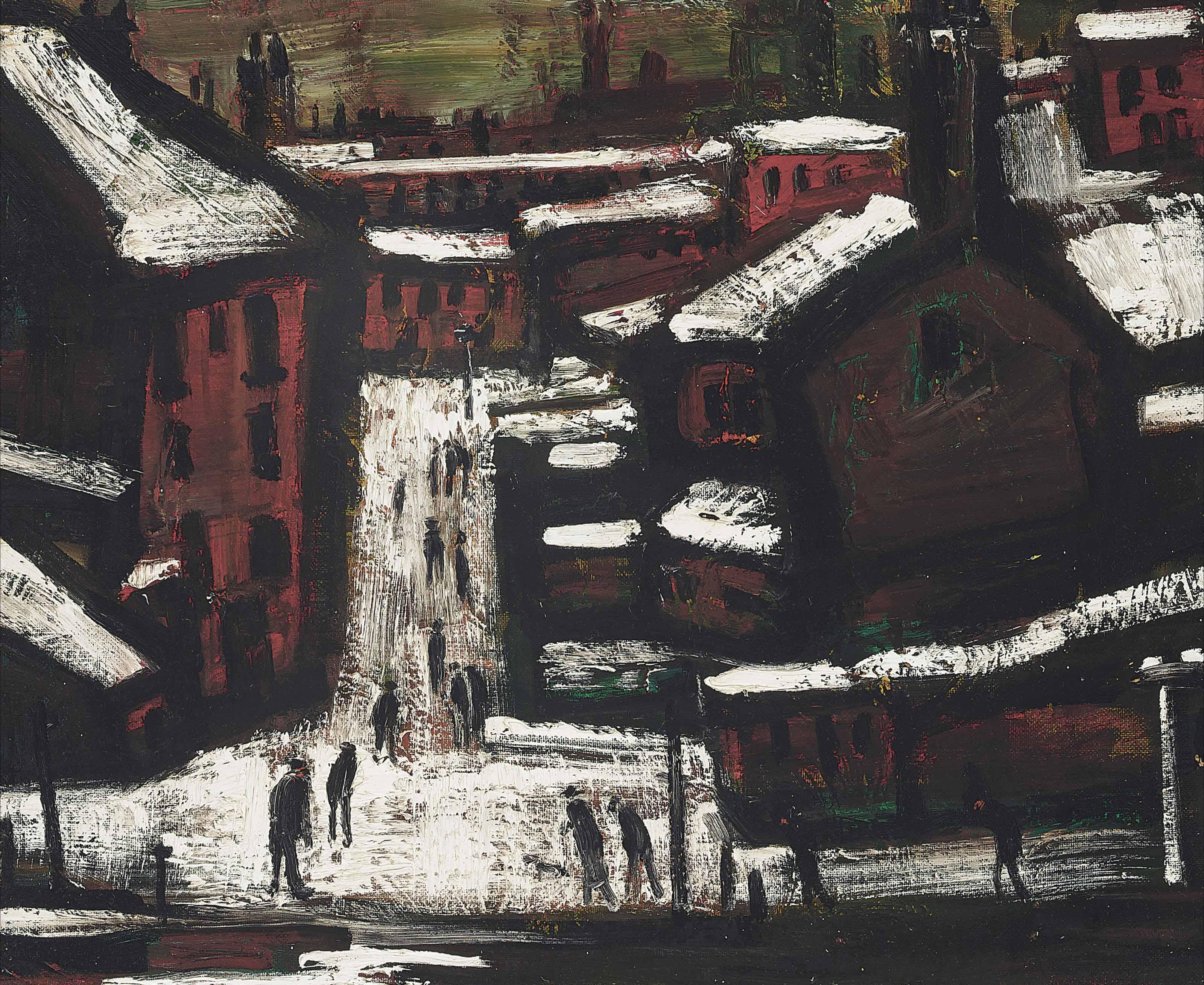 Theodore Major - Houses in the snow, Wigan