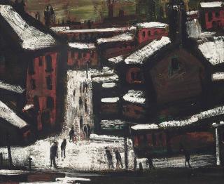 Theodore Major - Houses in the snow, Wigan