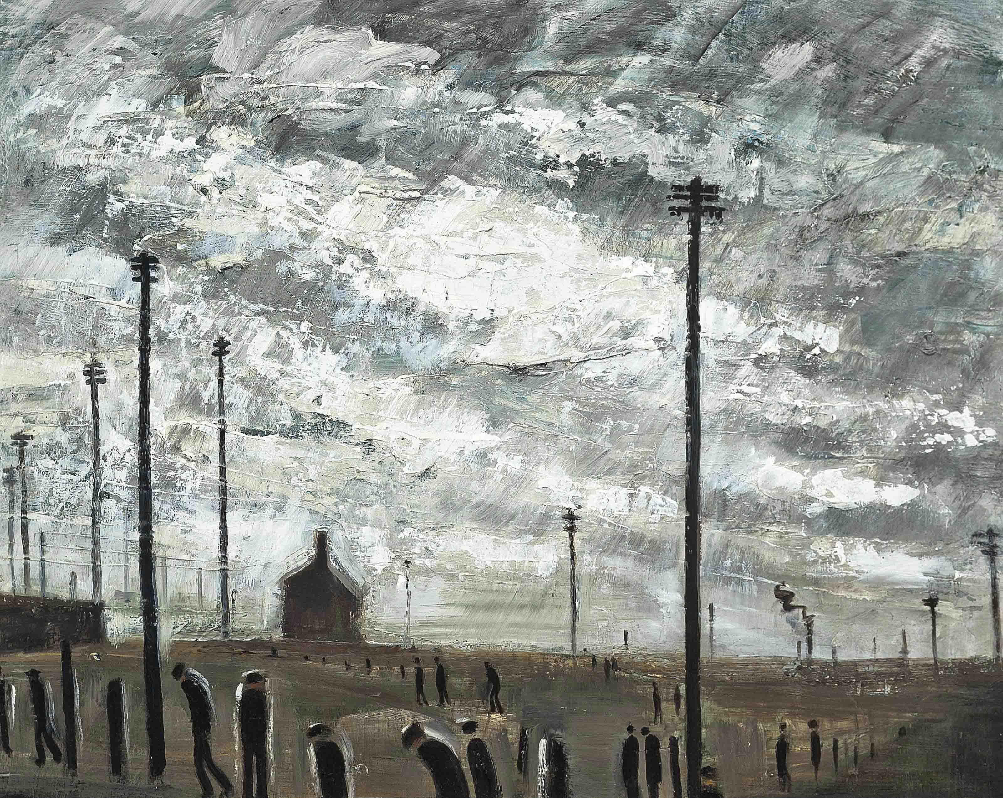 Theodore Major - Industrial Landscape with Telegraph Poles