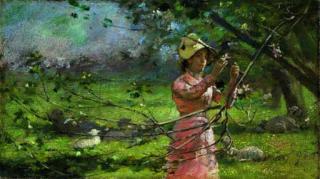 Theodore Robinson - Apple Blossoms