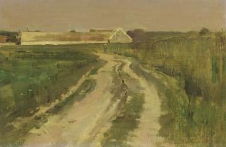 Theodore Robinson - Farmer on a Country Road