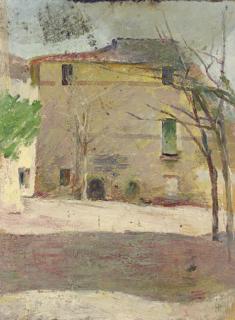 Theodore Robinson - Town Courtyard