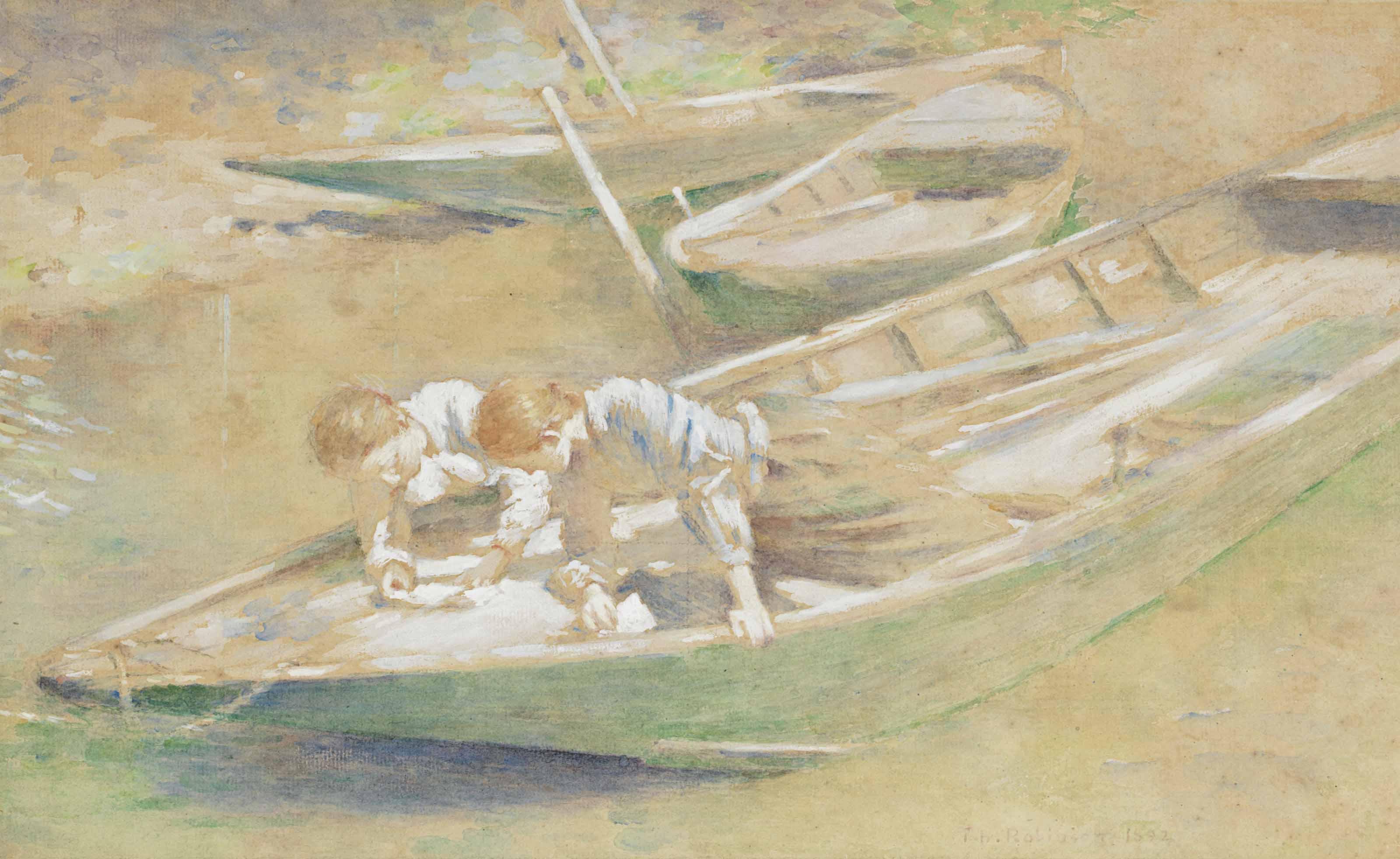 Theodore Robinson - Two in a Boat