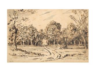 Théodore Rousseau - Chemin Dans Une Clairière En Forêt