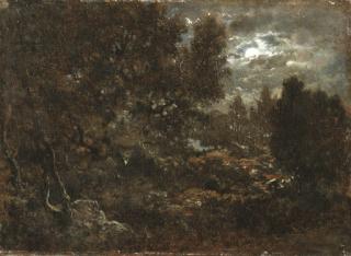 Theodore Rousseau - Clairière de Fôret, Clair de Lune