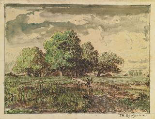 Théodore Rousseau - French return From The Fields