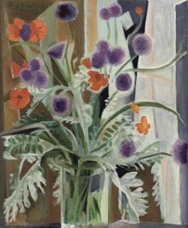 Théodore Stravinsky - Spring Blooms In A Glass Vase By A Window