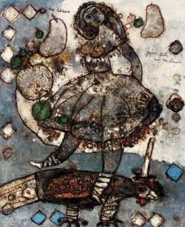 Theodore Tobiasse - Jeune fille sur un oiseau