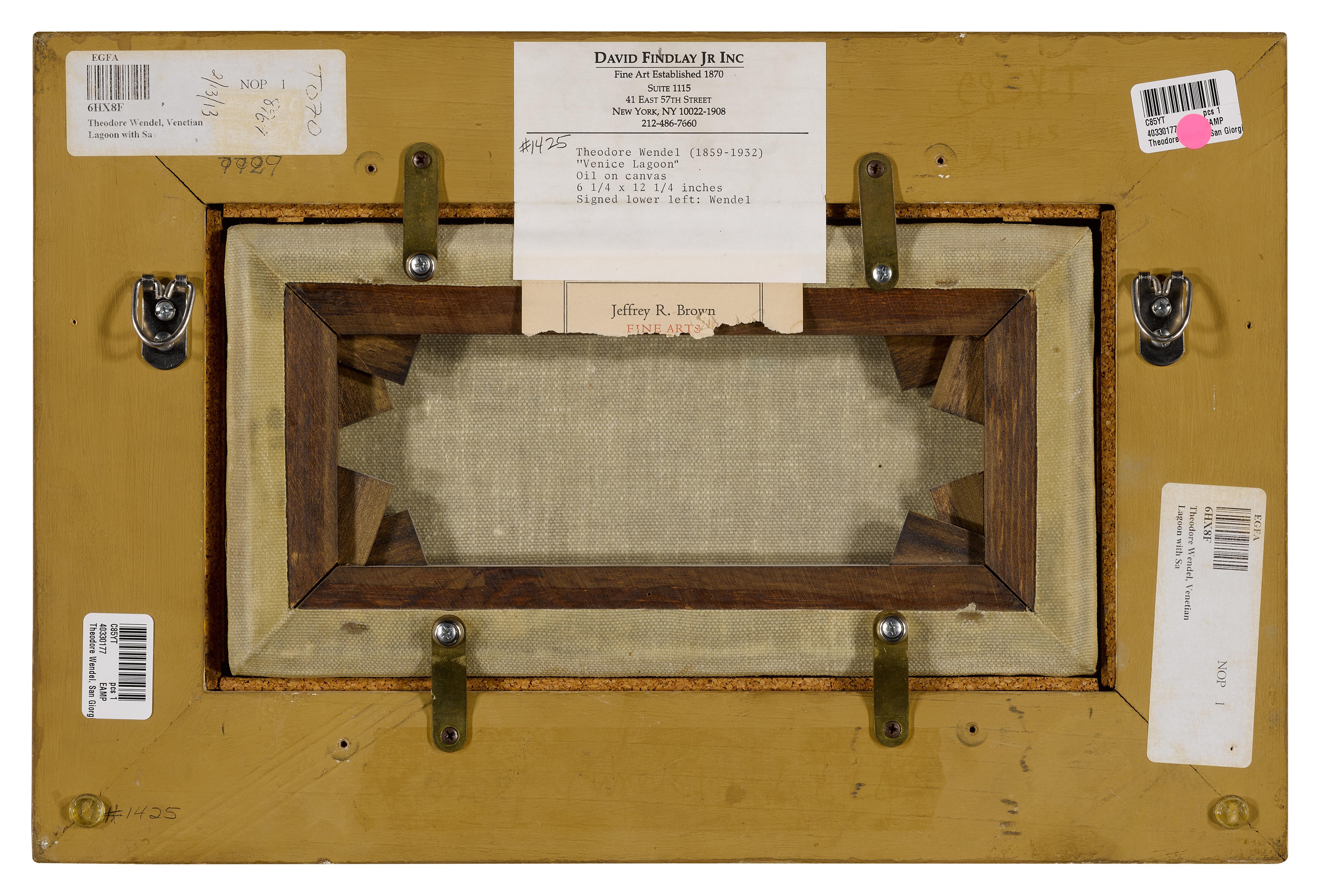 Theodore Wendel - San Giorgio Maggiore and the Campanile seen across the Venetian Lagoon