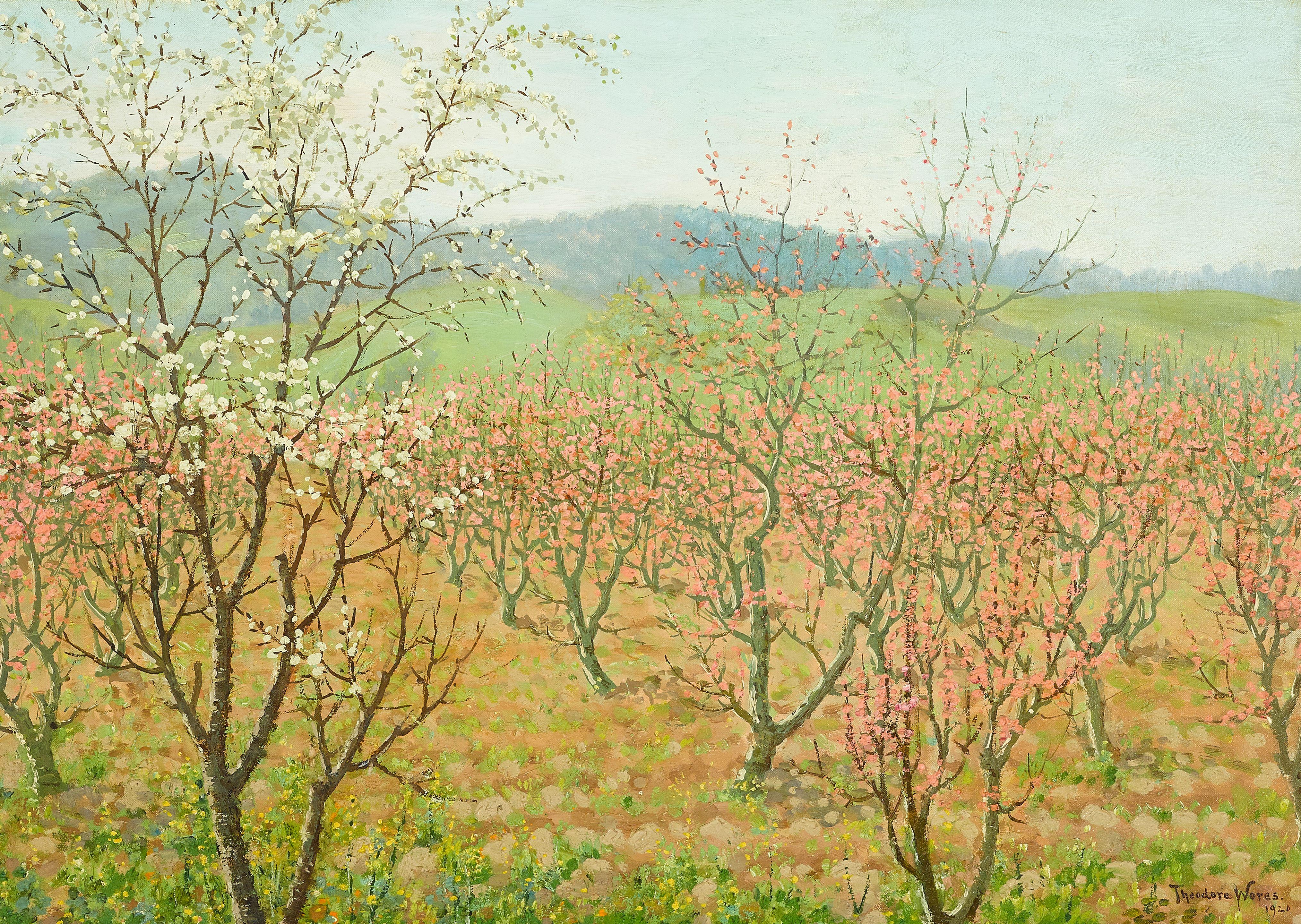 Theodore Wores - Peach Orchard, Saratoga, California