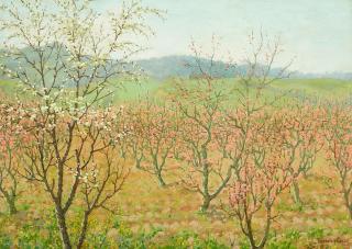 Theodore Wores - Peach Orchard, Saratoga, California