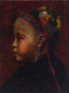 Theodore Wores - Profile of A Young Girl